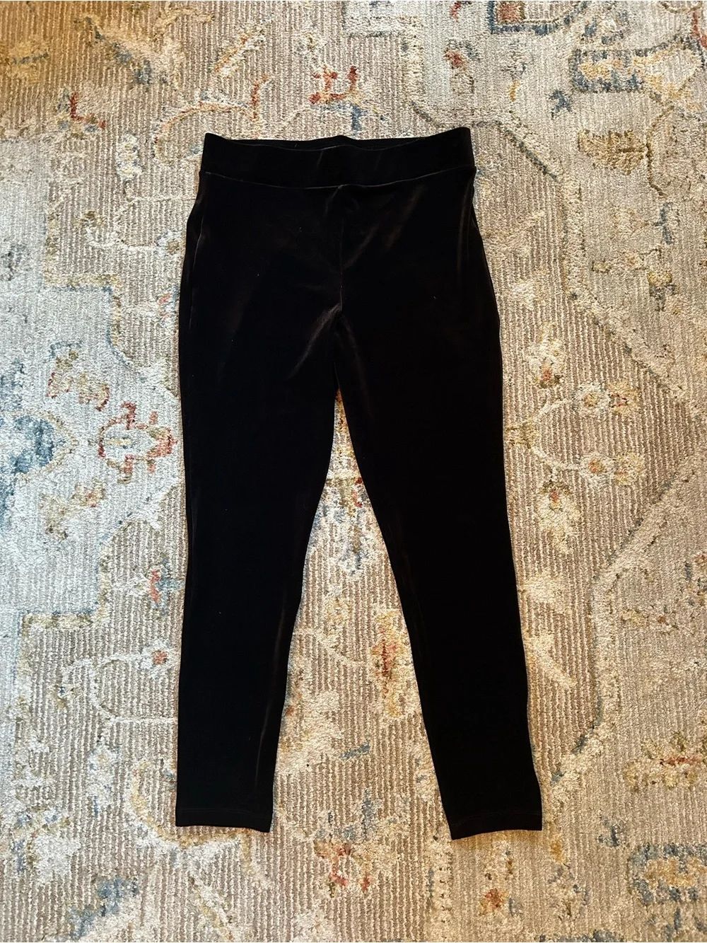 LOFT Black Velvet Leggings